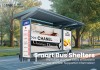 Modern LED Roof Urban Bus Shelter with Triple Advertising Panels for Public Transport Station