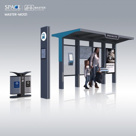Dongguan Outdoor Customized Smart Bus Shelter Stop Station Manufacture