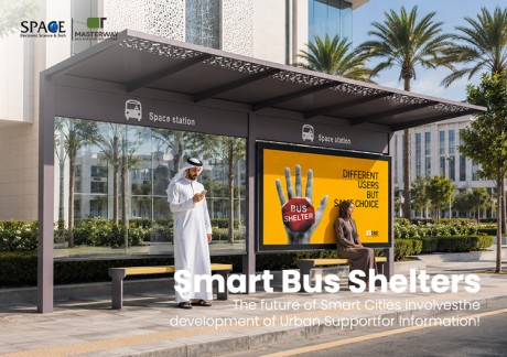 Flat Roof Modular Bus Shelter with Backlit Advertising Light Box