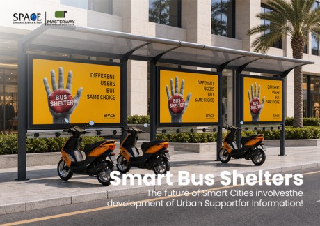 Motorcycle Parking Shelter with Outdoor Advertising Light Box