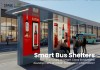 Modern Advertising Bus Shelter with Large Light Box Displays