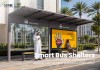 Flat Roof Modular Bus Shelter with Backlit Advertising Light Box