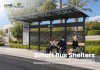 Modular Bus Shelter with Decorative Perforated Metal Panels