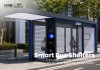 Enclosed Smart Bus Shelter with Digital Kiosk