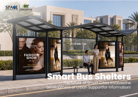 Curved Roof Advertising Bus Shelter with Multiple Poster Light Boxes