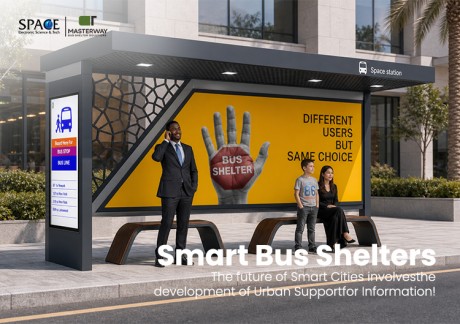 Modern Smart Bus Shelter with LED Advertising Light Box and Digital Route Display