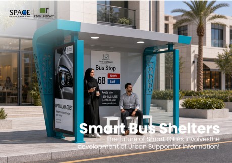 Modern Compact Bus Shelter with Advertising Light Box and Glass Side Panels
