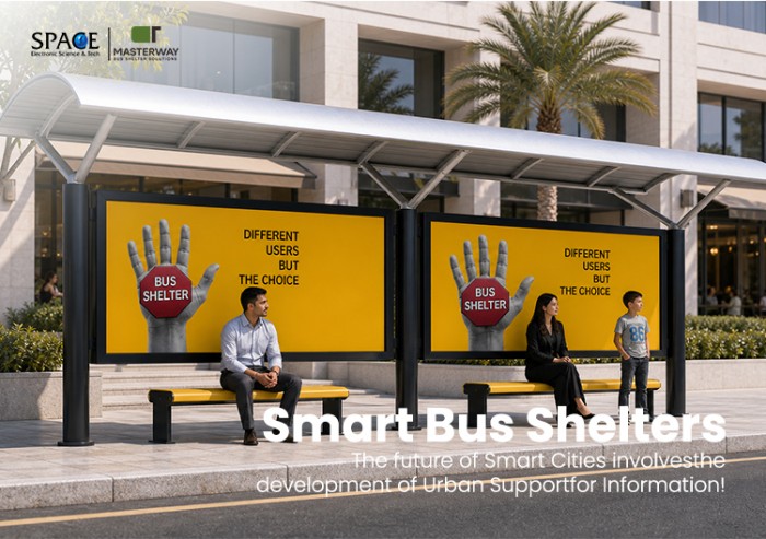 Curved Roof Advertising Bus Shelter with Double Light Box Display