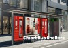 Smart Advertising Bus Shelter with LED Route Display and Light Boxes