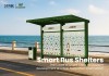 Outdoor Aluminum Bus Shelter Decorative Perforated Panel for City Seaside Transit