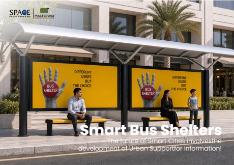 Curved Roof Advertising Bus Shelter with Double Light Box Display