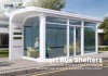 Modern Enclosed Smart Bus Shelter with Glass Waiting Room