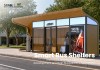 Wood-Grain Enclosed Smart Bus Shelter with Advertising Light Box