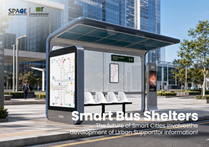 Solar Smart Bus Shelter with Digital Route Map Display | Masterway Solar Smart Bus Shelter with Digital Route Map Display | Masterway
