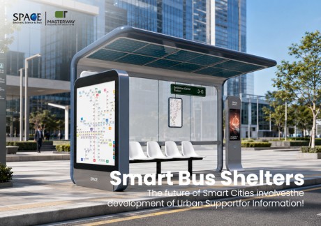 Solar Smart Bus Shelter with Digital Route Map Display | Masterway