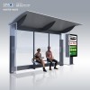 Modern Design Bus Stop Passenger Waiting Shelter Consctrusion Information Smart Bus Shelter