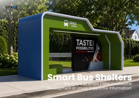 Modern Modular Bus Shelter with Advertising Light Box and LED Lighting | Masterway
