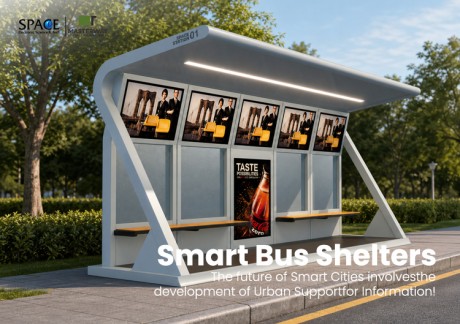 Modular Bus Shelter with Advertising Light Boxes and LED Lighting | Masterway