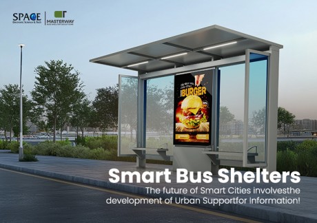 Outdoor Bus Stop Light Box with Seating and Backlit Advertising Panel