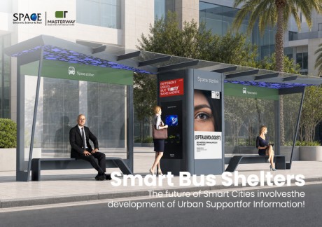 Smart Modular Bus Shelter with Advertising Kiosk