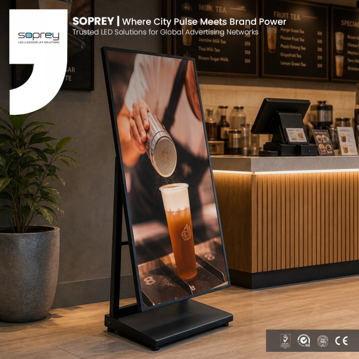 43 Inch Indoor Floor Standing LCD Poster Screen High Brightness Digital Signage Display for Retail Advertising
