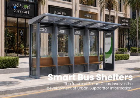 Modern Modular Bus Shelter with Tempered Glass Roof and LED Lighting | Masterway