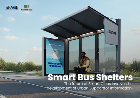Outdoor Bus Shelter with Light Box Advertising Display for Urban Public Transport Station
