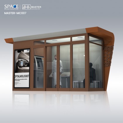High Quality Modern Design Smart Bus Shop Shelter Advertising Display Bus Station