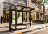 Modern Modular Bus Shelter with Advertising Light Box | Masterway Modern Modular Bus Shelter with Advertising Light Box | Masterway