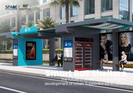 Smart Modular Bus Shelter with Vending Machine and Advertising Light Box