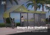Modern Enclosed Glass Bus Shelter with Advertising Panel Modern Enclosed Glass Bus Shelter with Advertising Panel