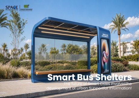 Solar Bus Shelter with Advertising Light Box | MASTERWAY-MO183