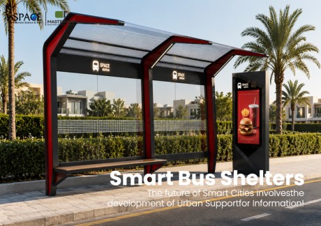Modular Bus Shelter with Bus Stop Light Box and LED Lighting | Masterway