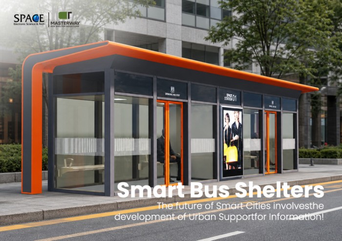 Enclosed Smart Bus Shelter with Advertising Light Box | MASTERWAY Enclosed Smart Bus Shelter with Advertising Light Box | MASTERWAY