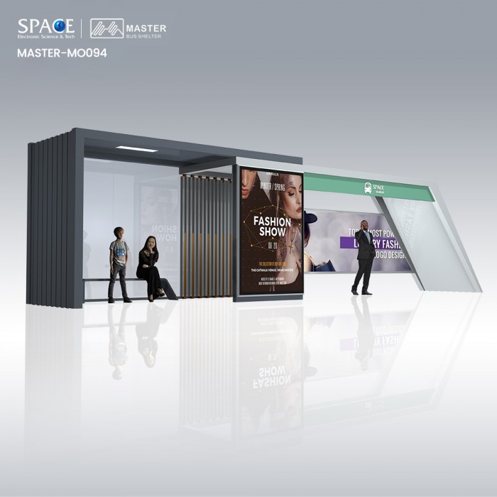 Digital Advertising Smart Bus Stand Comfortable public transportation Bus Station
