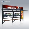 Outdoor Solar Advertising LED Display Bus Stop Shelter With Brench