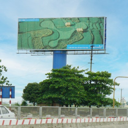 Road Side Uni-pole Billboard Structure Trivision Aluminium Alloy Billboard