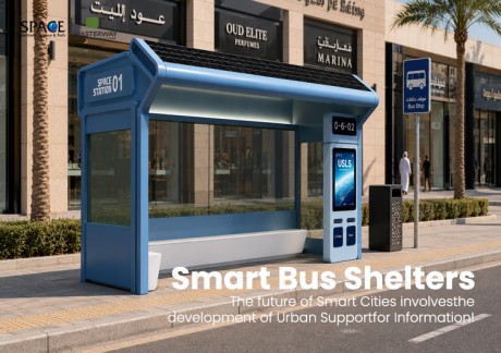 Solar-Powered Smart Bus Shelter with LCD Display | MASTERWAY