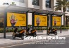 Motorcycle Parking Shelter with Outdoor Advertising Light Box