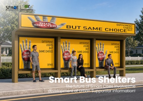 Outdoor Advertising Bus Shelter with Backlit Poster Panels
