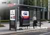 Modern Bus Shelter with Advertising Light Box and Digital Bus Stop Sig Modern Bus Shelter with Advertising Light Box and Digital Bus Stop Sig