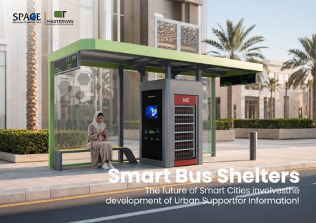Smart Bus Shelter with Vending Machine and Digital Arrival Display