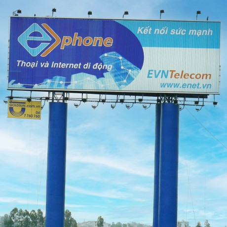 Standing Pole Support Rotating Digital Trivision Billboard