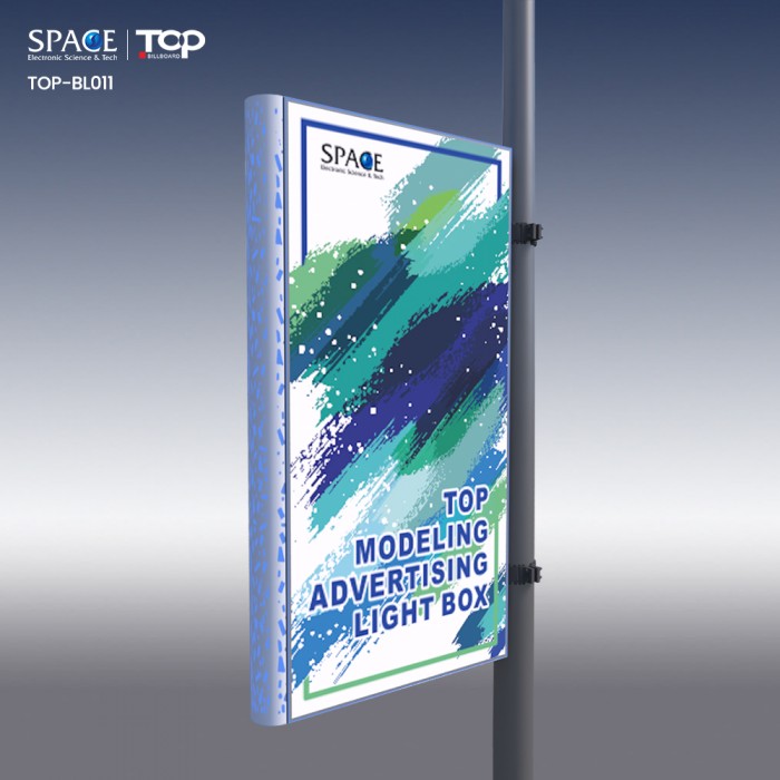 Fabric Light Box Lamp Post Advertising Light boxes Outdoor Advertising Customized Lamp Pole Light Box