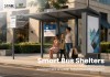 Modular Bus Shelter with Advertising Light Box and Bus Stop Sign Modular Bus Shelter with Advertising Light Box and Bus Stop Sign