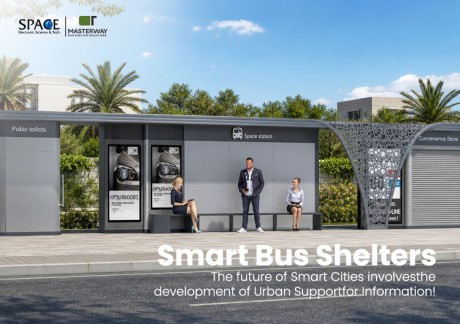 Integrated Modular Bus Shelter with Public Toilet, Convenience Store and Advertising Displays