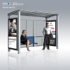Modern Bus Stop Shelter with advertising light boxes