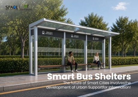Modern Modular Bus Shelter with Tempered Glass Roof | Masterway