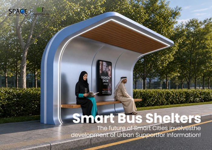 Curved Modular Bus Shelter with Advertising Light Box | Masterway