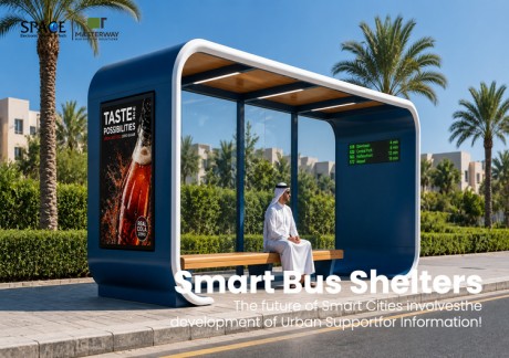 Modular Bus Shelter with Advertising Light Box and LED Display | MASTERWAY-MO178